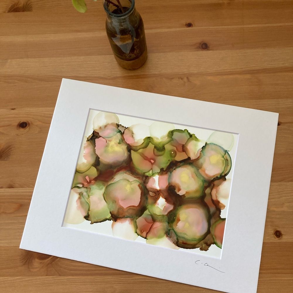 New Original Signed Artwork Alcohol Ink on Paper